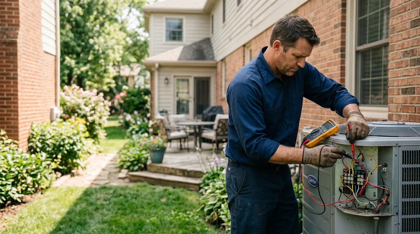 HVAC technician working near Mio, MI
